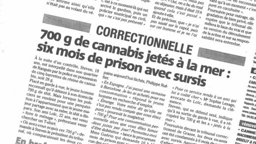 Tribunal Correctionnel &#8211; Cannabis à la mer à CANNES