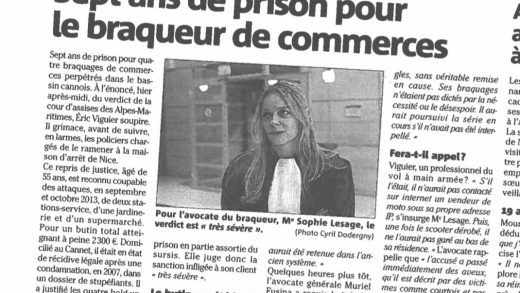 Me LESAGE aux assises des A.M.