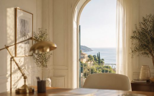 Bureau du cabinet Spectra Avocats à Cannes avec vue sur la mer